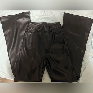 Flared pleather pants from Dynamite